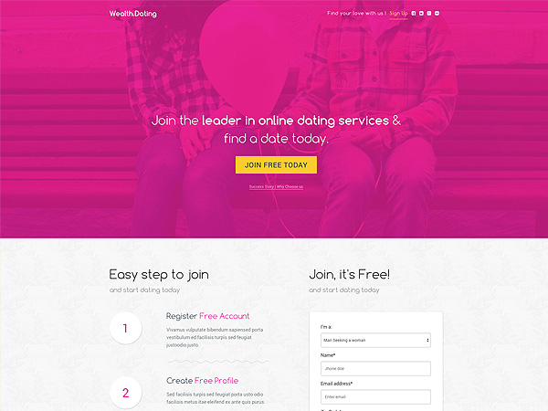 fitness landing page template